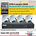 Kit DVR 4 cámaras